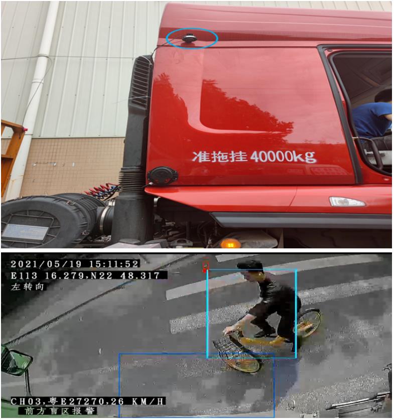 右側盲區(qū)BSD攝像頭安裝要求